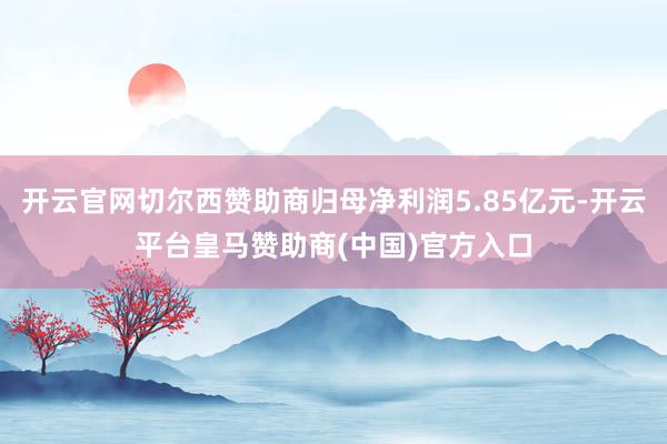 开云官网切尔西赞助商归母净利润5.85亿元-开云平台皇马赞助商(中国)官方入口